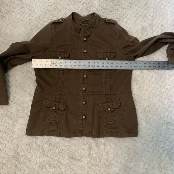 Jean Star Military Jacket Brown Women’s Boho Retro Fall - Picture 10 of 10